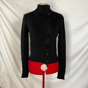 Vintage Y2K Delia's Off Center Zip-Up Cardigan size L
